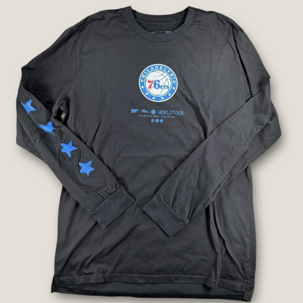Mitchell & Ness Bleacher Report 76ers World Tour Long Sleeve Shirt XXL Iverson